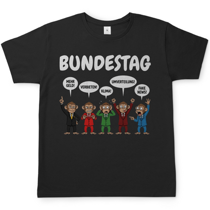 Bundestag voller Affen - Herren T-Shirt Black