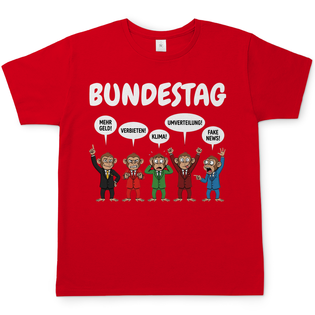 Bundestag voller Affen - Herren T-Shirt Red
