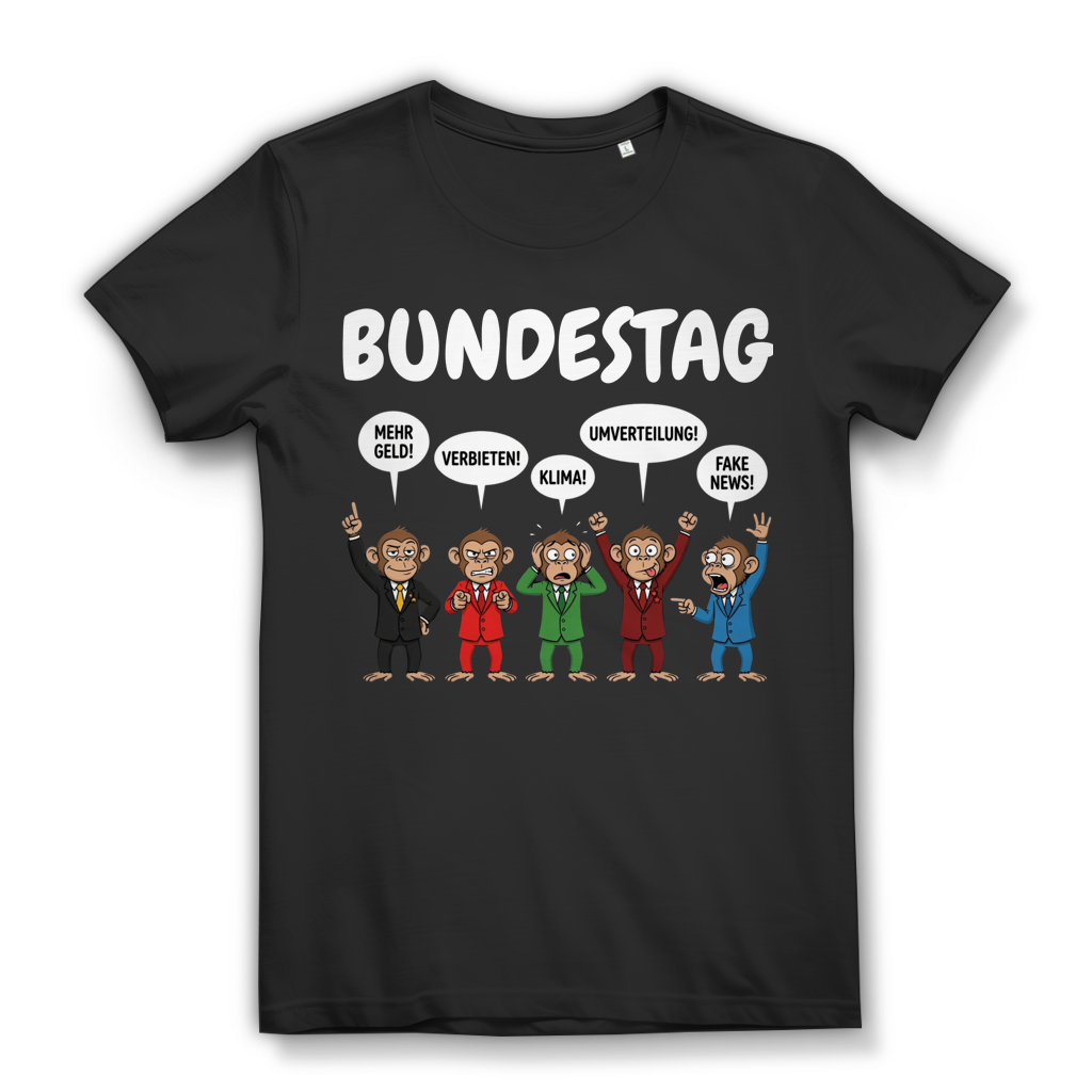 Bundestag voller Affen - Damen Premium Bio T-Shirt Black