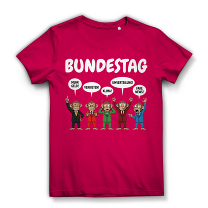 Bundestag voller Affen - Damen Premium Bio T-Shirt Fuchsia