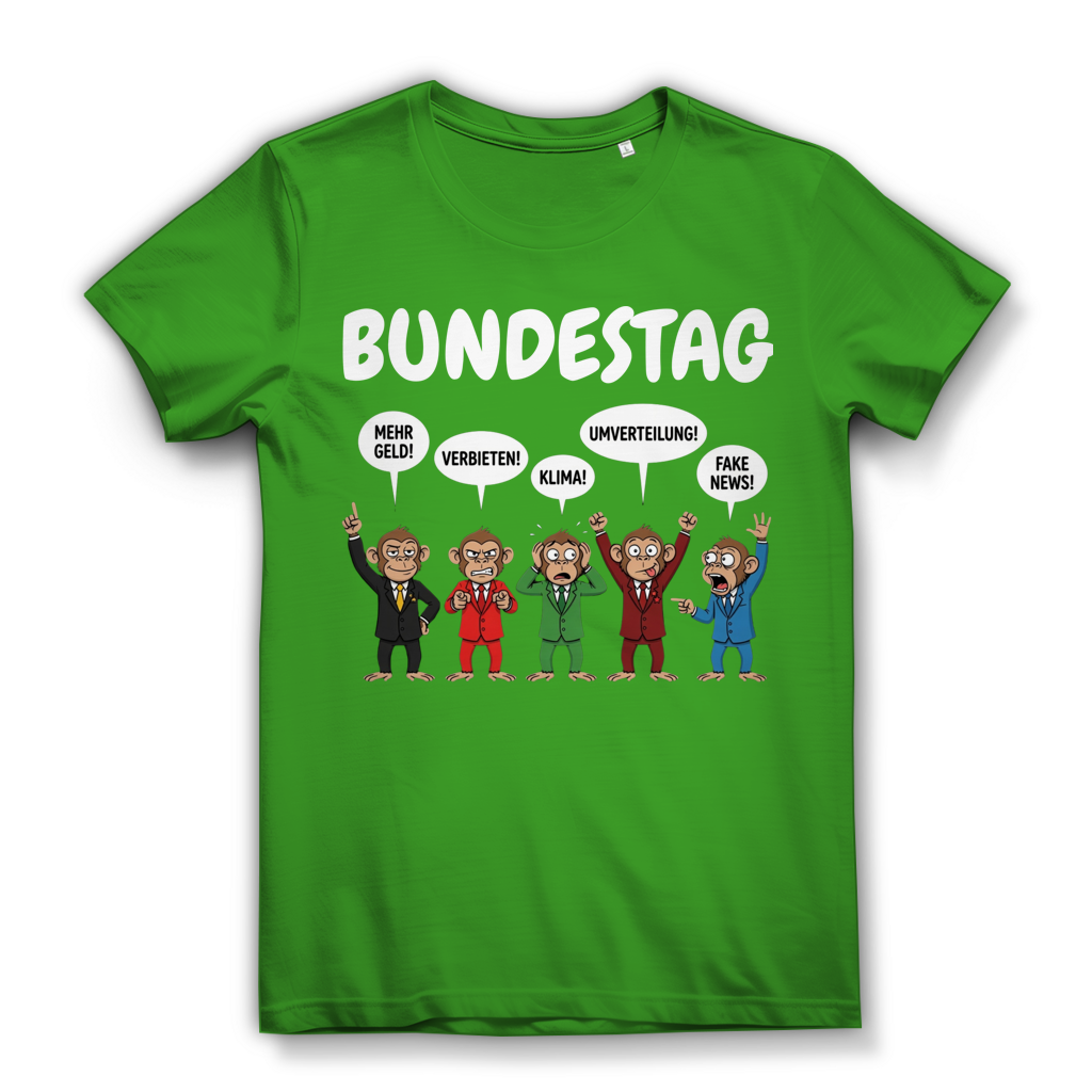 Bundestag voller Affen - Damen Premium Bio T-Shirt Real Green