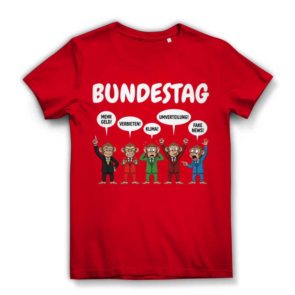 Bundestag voller Affen - Damen Premium Bio T-Shirt Red