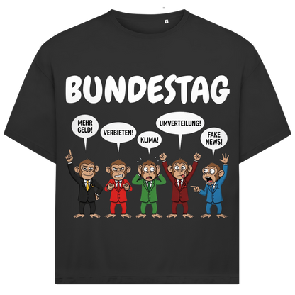 Bundestag voller Affen - Jack and Jones Oversize T-Shirt Black