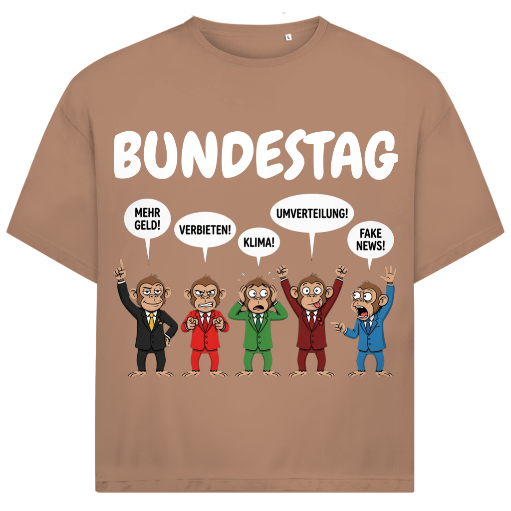 Bundestag voller Affen - Jack and Jones Oversize T-Shirt