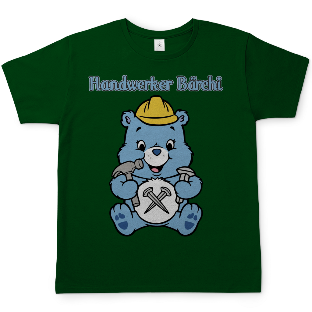 Handwerker Bärchi - Glücksbärchi - Herren T-Shirt Bottle Green