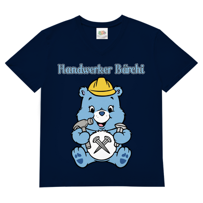 Handwerker Bärchi - Glücksbärchi - Herren V-Neck T-Shirt Navy