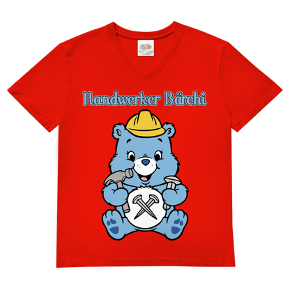 Handwerker Bärchi - Glücksbärchi - Herren V-Neck T-Shirt Red