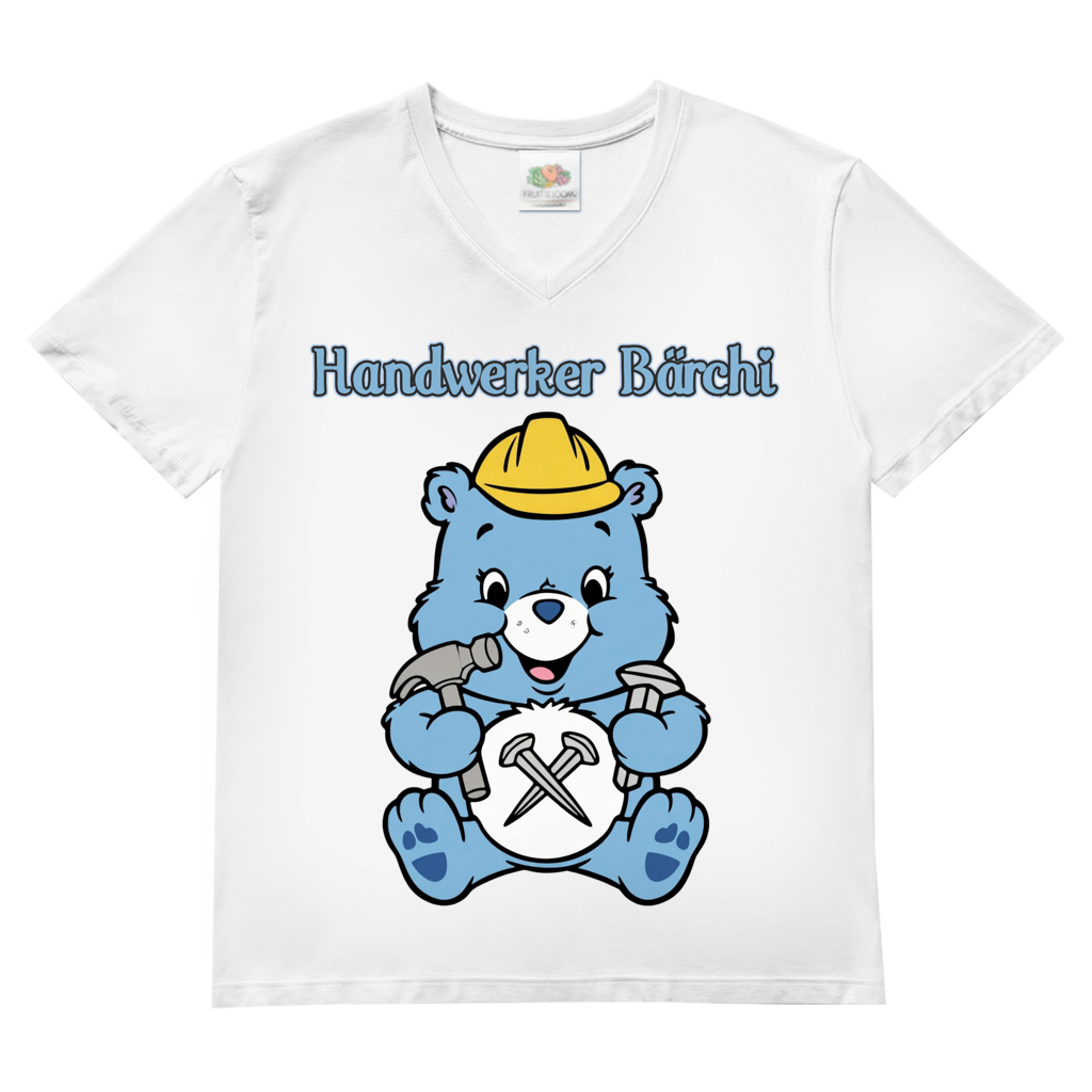Handwerker Bärchi - Glücksbärchi - Herren V-Neck T-Shirt White