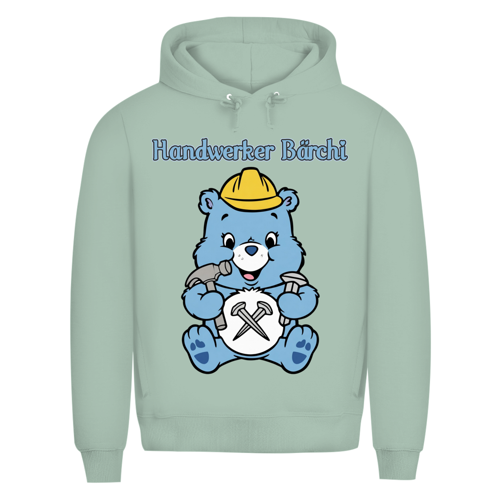 Handwerker Bärchi - Glücksbärchi - Herren Premium Bio Hoodie Sage