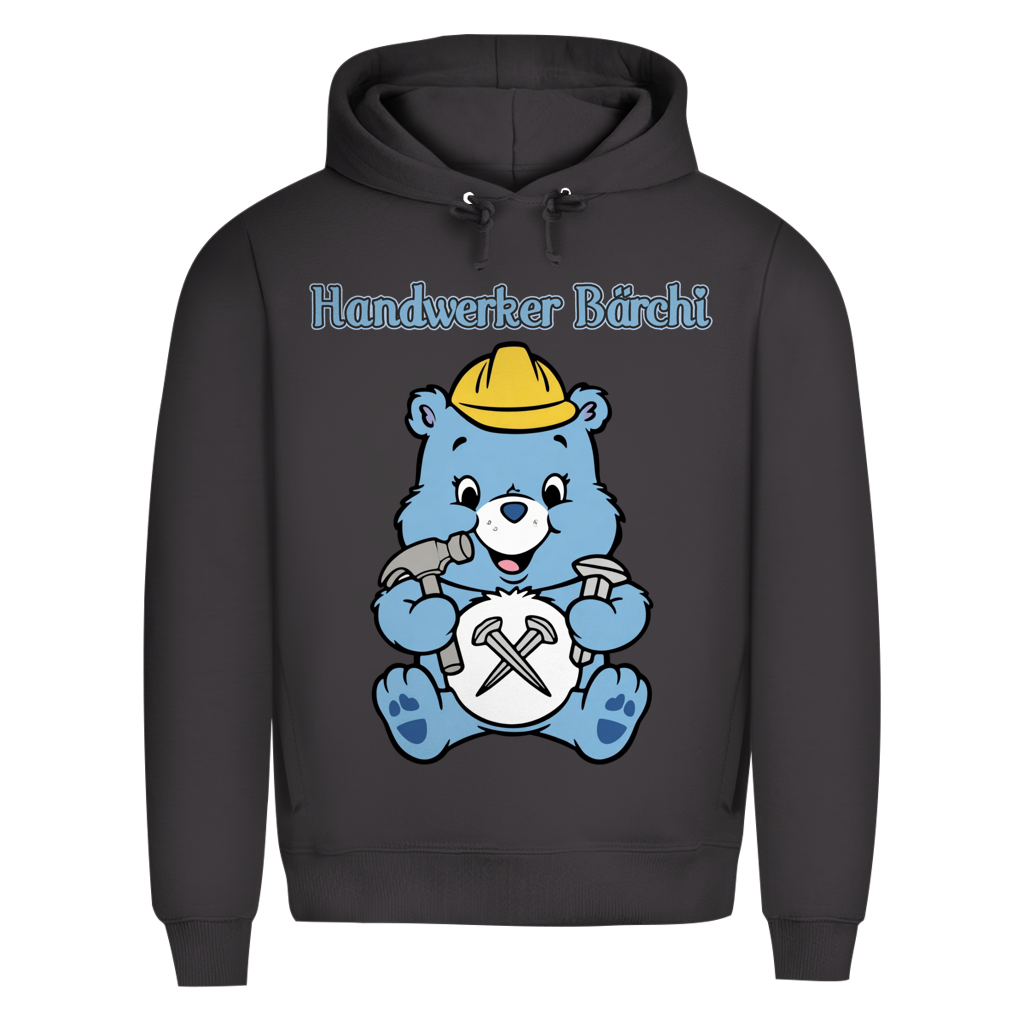 Handwerker Bärchi - Glücksbärchi - Herren Premium Bio Hoodie Asphalt