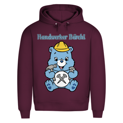 Handwerker Bärchi - Glücksbärchi - Herren Premium Bio Hoodie Burgundy