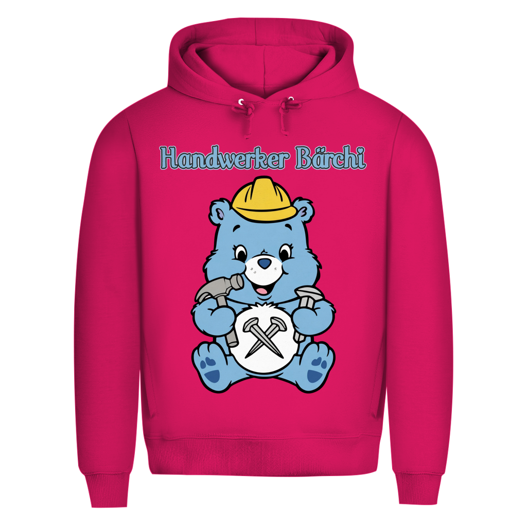 Handwerker Bärchi - Glücksbärchi - Herren Premium Bio Hoodie Magenta Pink