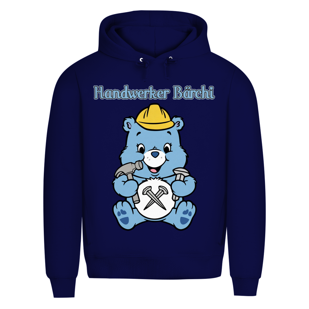 Handwerker Bärchi - Glücksbärchi - Herren Premium Bio Hoodie Navy Blue