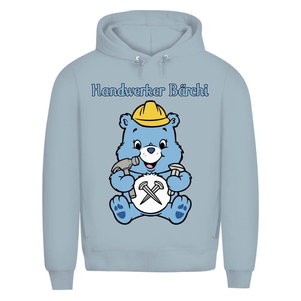 Handwerker Bärchi - Glücksbärchi - Herren Premium Bio Hoodie Blue Fog