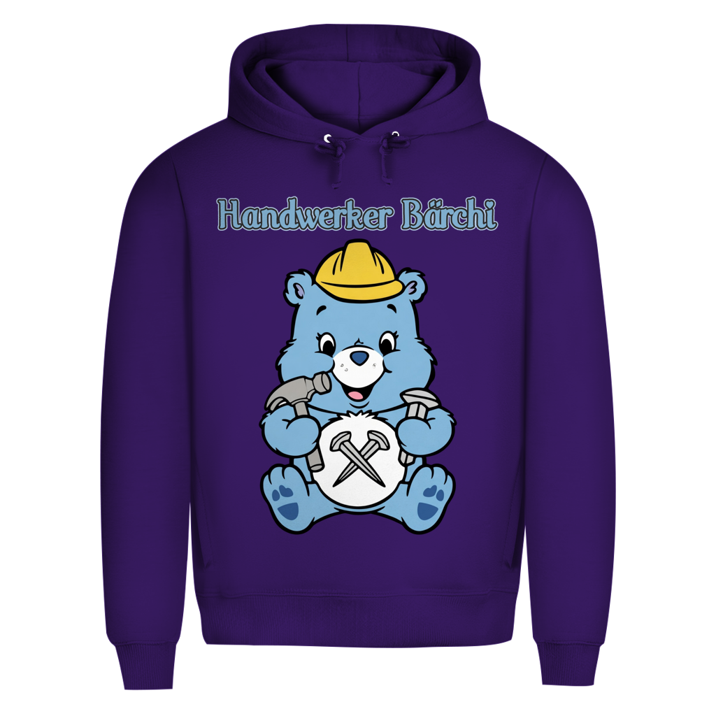 Handwerker Bärchi - Glücksbärchi - Herren Premium Bio Hoodie Radiant Purple
