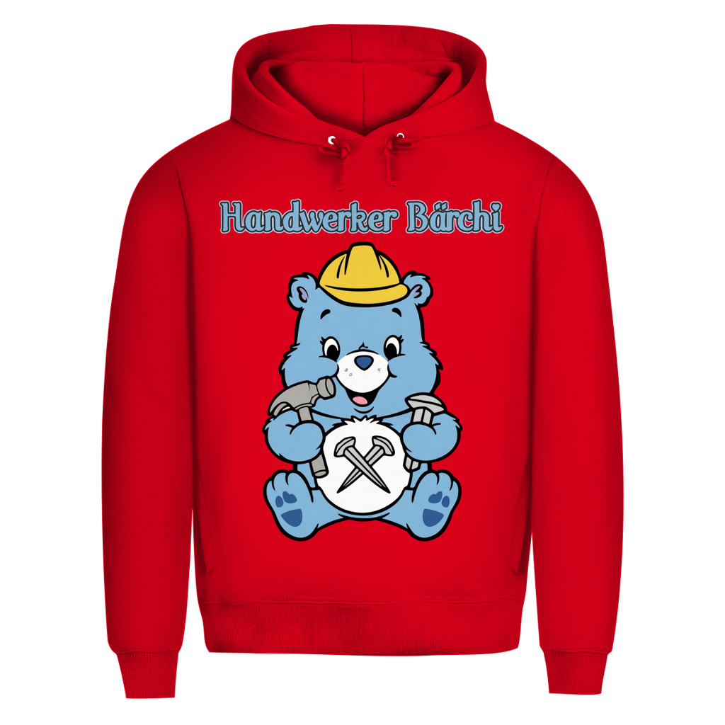 Handwerker Bärchi - Glücksbärchi - Herren Premium Bio Hoodie Red
