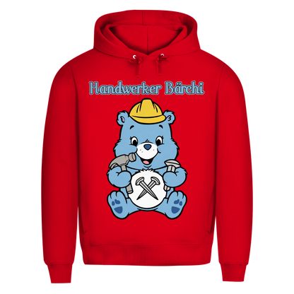 Handwerker Bärchi - Glücksbärchi - Herren Premium Bio Hoodie Red