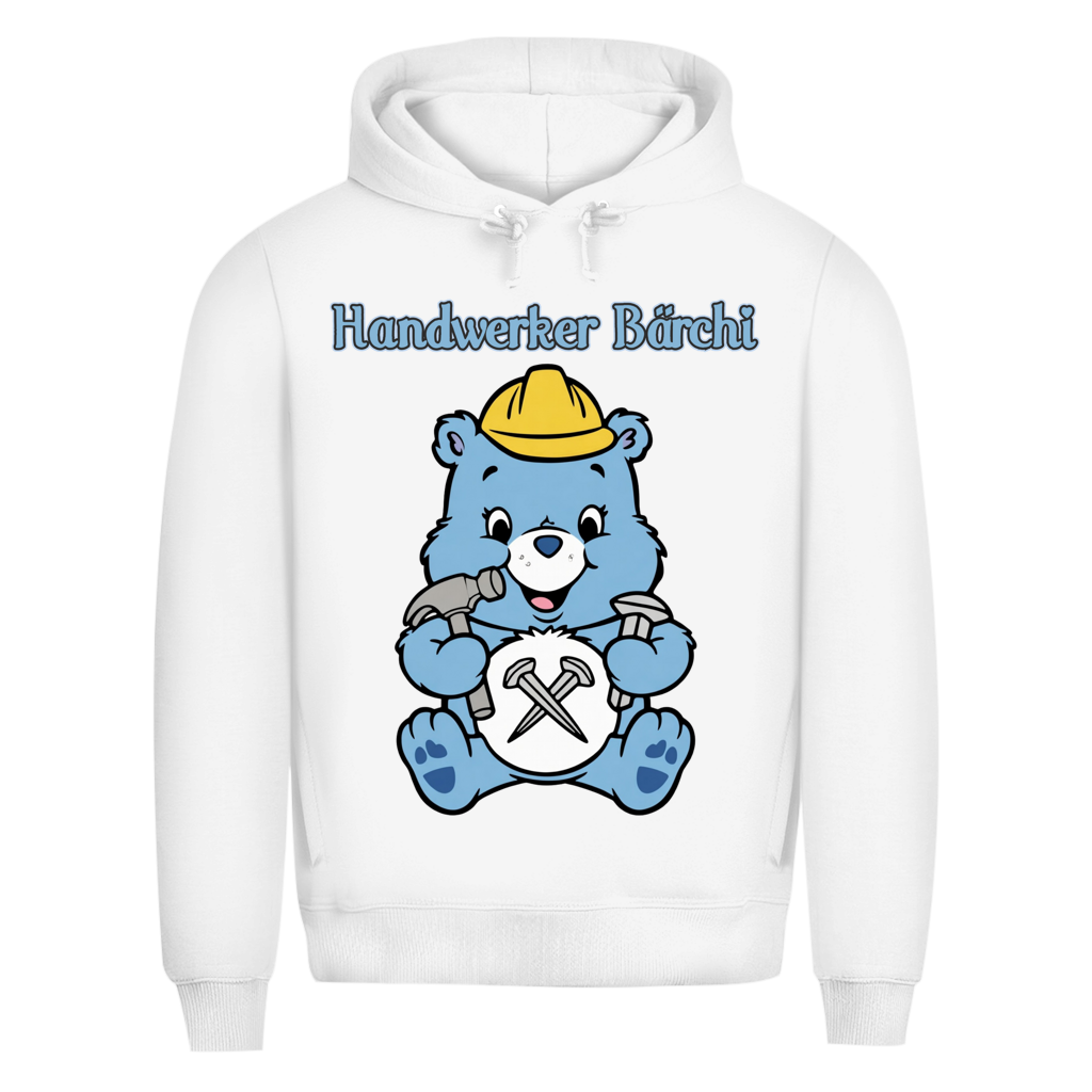 Handwerker Bärchi - Glücksbärchi - Herren Premium Bio Hoodie White