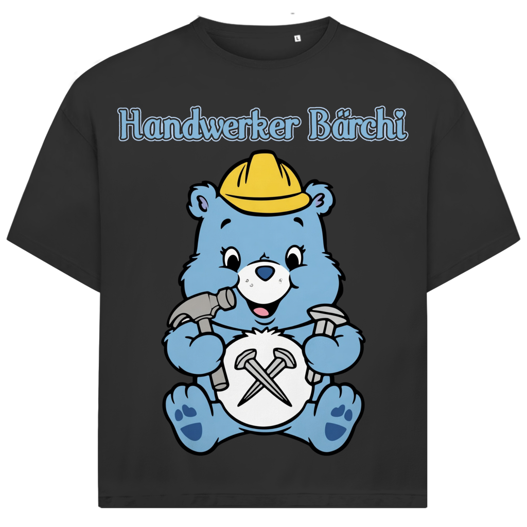 Handwerker Bärchi - Glücksbärchi - Jack and Jones Oversize T-Shirt Black