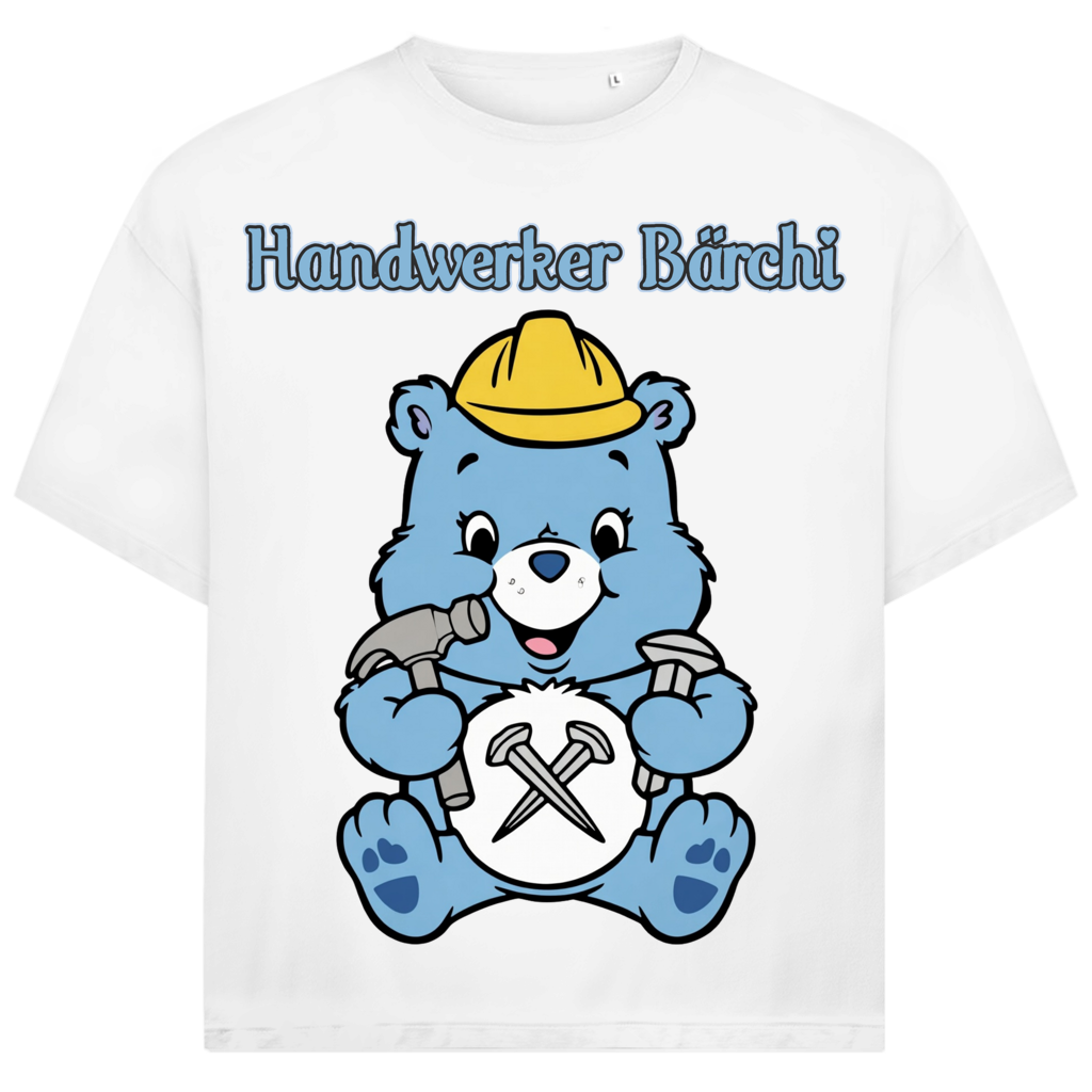 Handwerker Bärchi - Glücksbärchi - Jack and Jones Oversize T-Shirt White