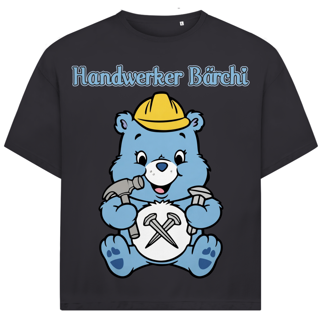 Handwerker Bärchi - Glücksbärchi - Jack and Jones Oversize T-Shirt Asphalt