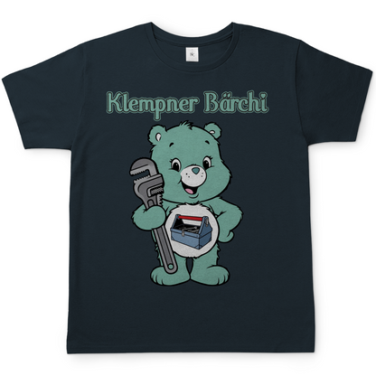 Klempner Bärchi - Glücksbärchi - Herren T-Shirt Dark Grey Solid