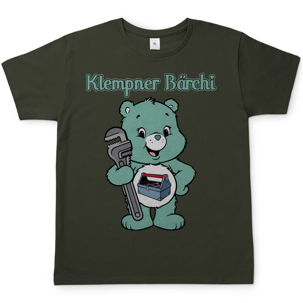 Klempner Bärchi - Glücksbärchi - Herren T-Shirt Urban Khaki