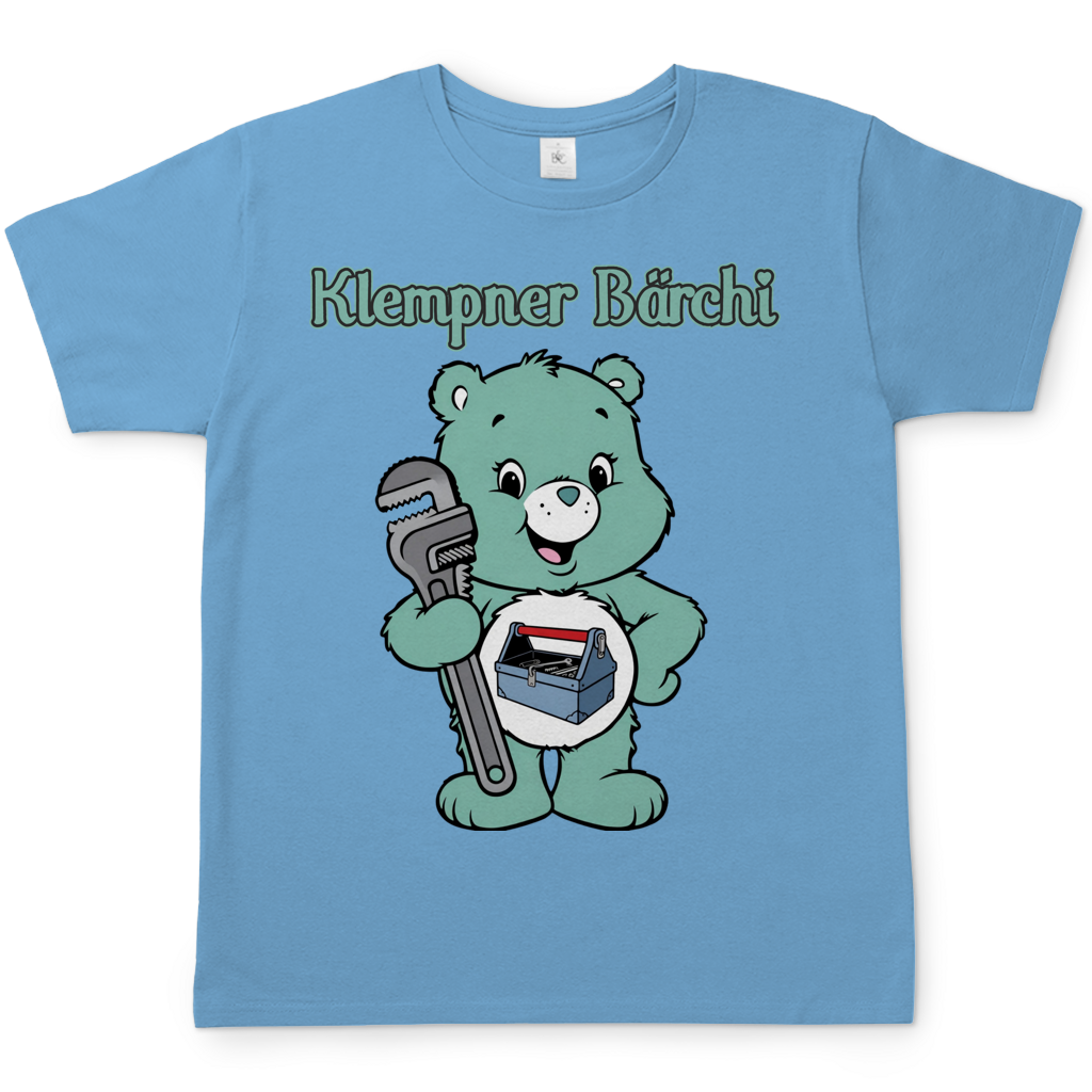Klempner Bärchi - Glücksbärchi - Herren T-Shirt Sky Blue