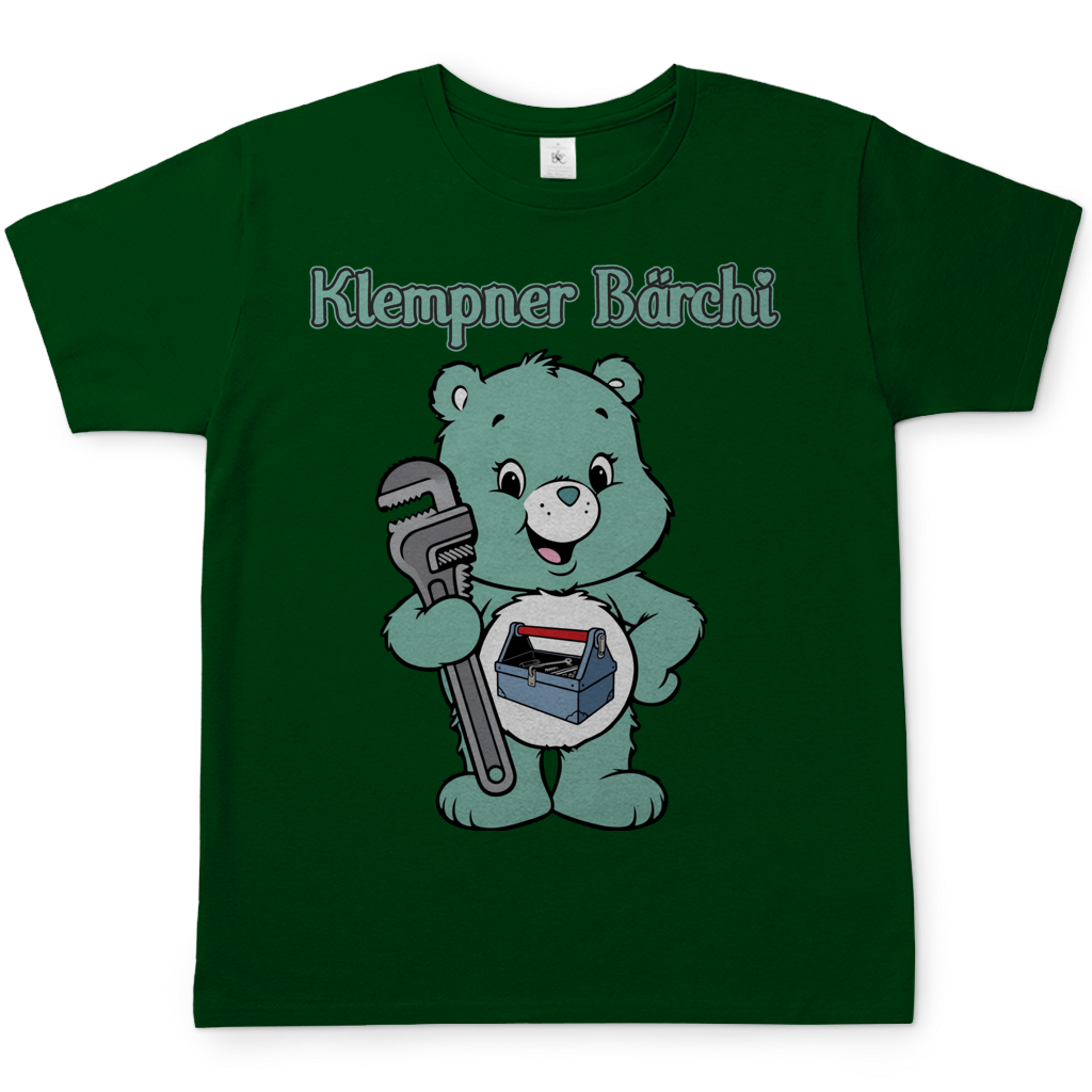 Klempner Bärchi - Glücksbärchi - Herren T-Shirt Bottle Green