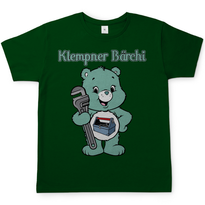 Klempner Bärchi - Glücksbärchi - Herren T-Shirt Bottle Green