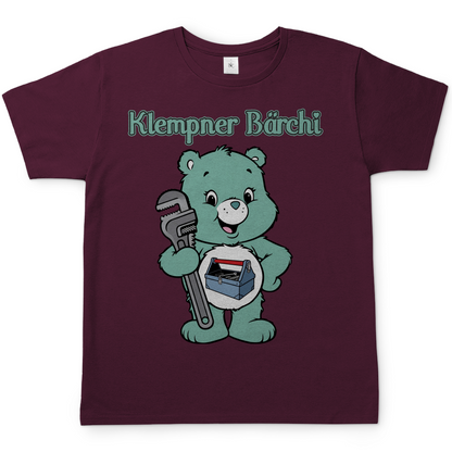 Klempner Bärchi - Glücksbärchi - Herren T-Shirt Burgundy