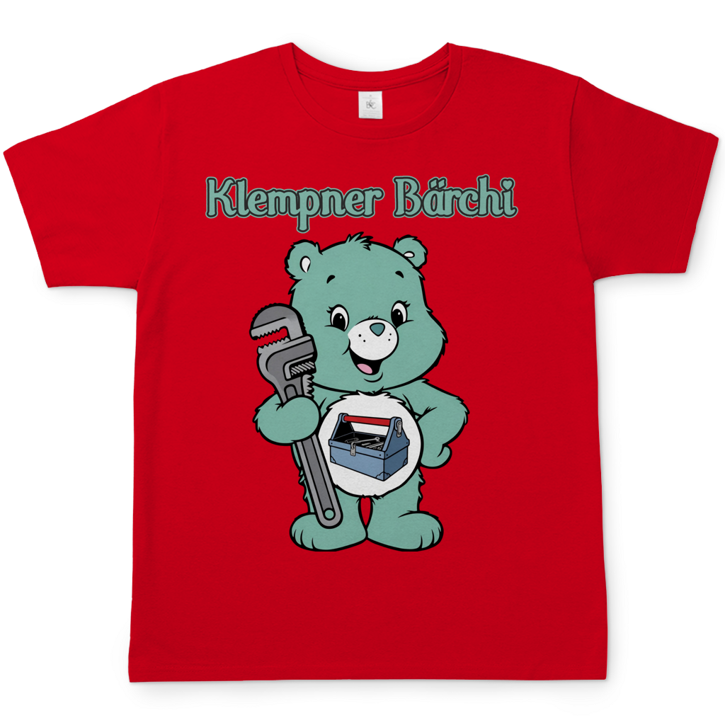 Klempner Bärchi - Glücksbärchi - Herren T-Shirt Red