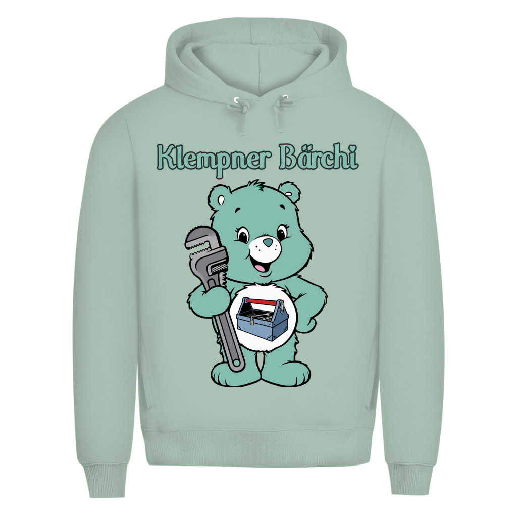 Klempner Bärchi - Glücksbärchi - Herren Premium Bio Hoodie Sage