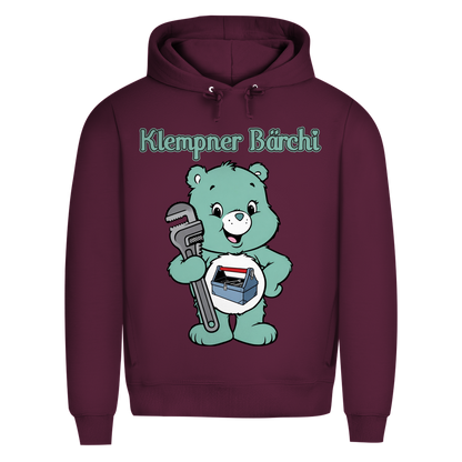 Klempner Bärchi - Glücksbärchi - Herren Premium Bio Hoodie Burgundy