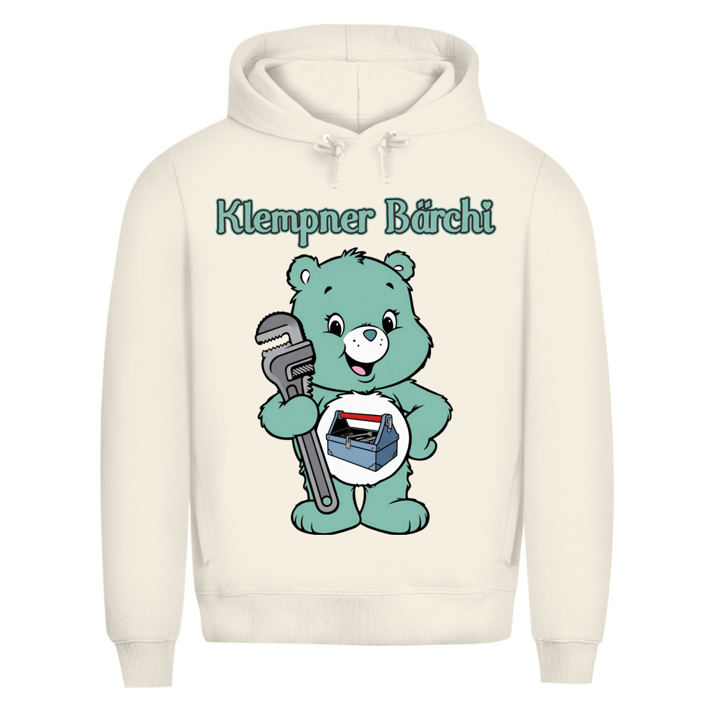 Klempner Bärchi - Glücksbärchi - Herren Premium Bio Hoodie Off White