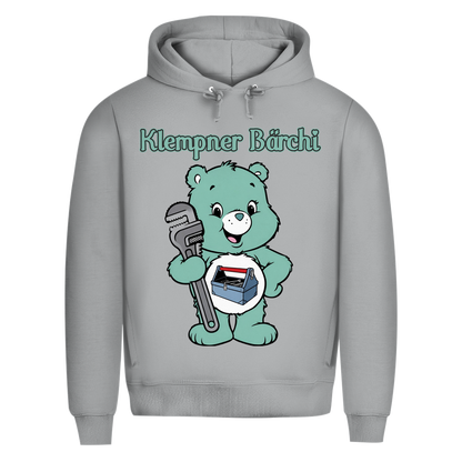 Klempner Bärchi - Glücksbärchi - Herren Premium Bio Hoodie Heather Grey