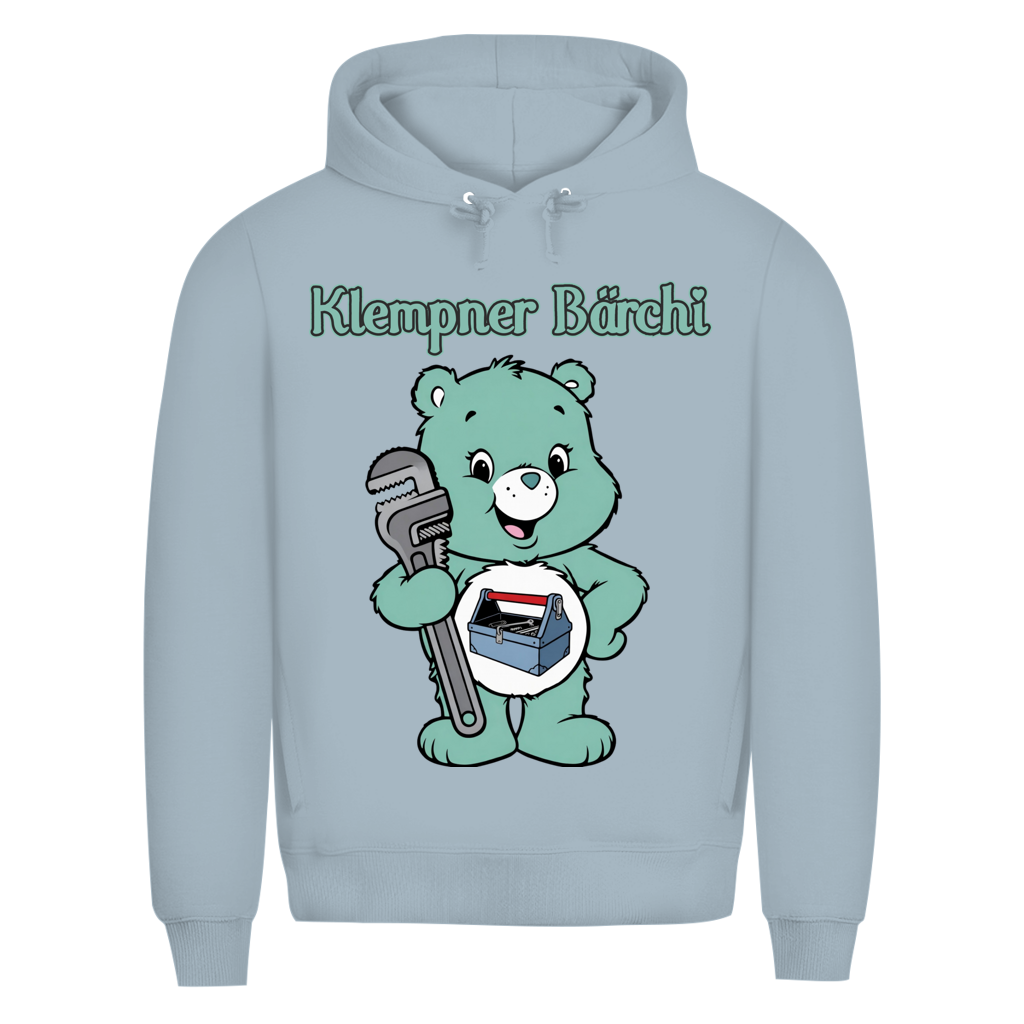 Klempner Bärchi - Glücksbärchi - Herren Premium Bio Hoodie Blue Fog