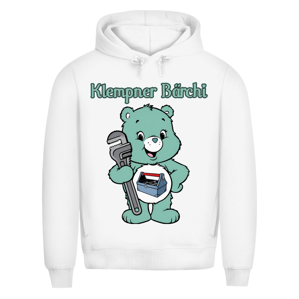 Klempner Bärchi - Glücksbärchi - Herren Premium Bio Hoodie White