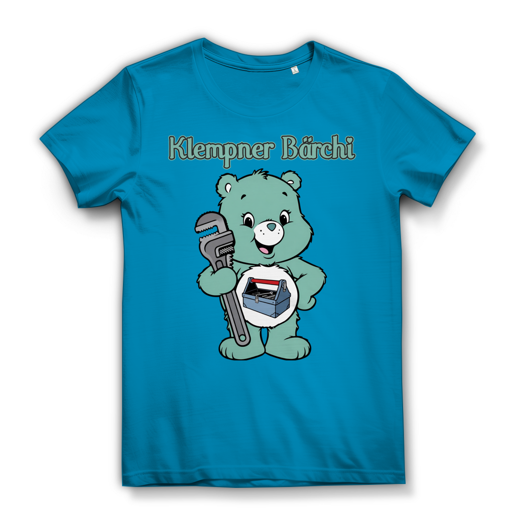 Klempner Bärchi - Glücksbärchi - Damen Premium Bio T-Shirt Atoll