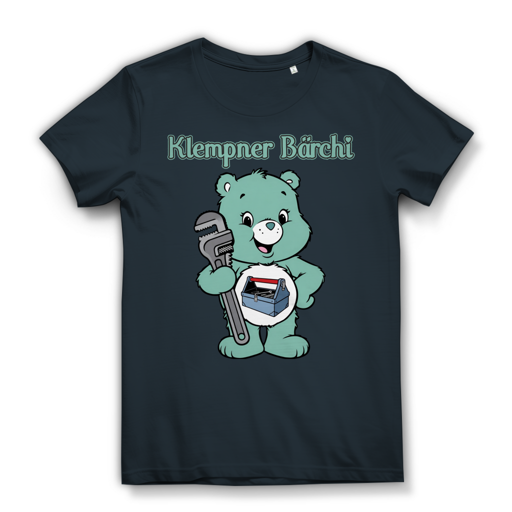 Klempner Bärchi - Glücksbärchi - Damen Premium Bio T-Shirt Dark Grey