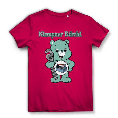 Klempner Bärchi - Glücksbärchi - Damen Premium Bio T-Shirt Fuchsia