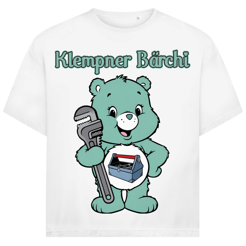 Klempner Bärchi - Glücksbärchi - Jack and Jones Oversize T-Shirt White
