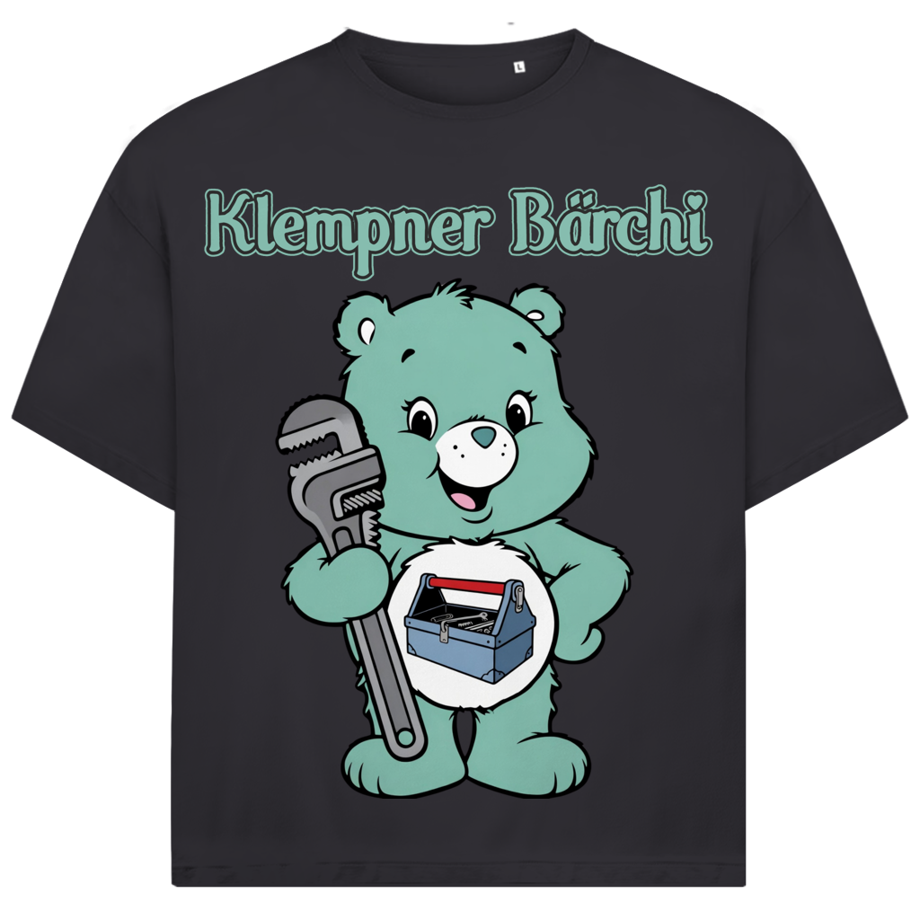 Klempner Bärchi - Glücksbärchi - Jack and Jones Oversize T-Shirt Asphalt