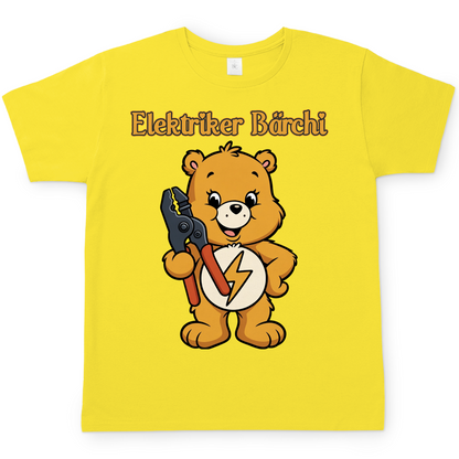 Elektriker Bärchi - Glücksbärchi - Herren T-Shirt Solar Yellow