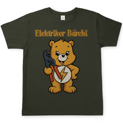 Elektriker Bärchi - Glücksbärchi - Herren T-Shirt Urban Khaki