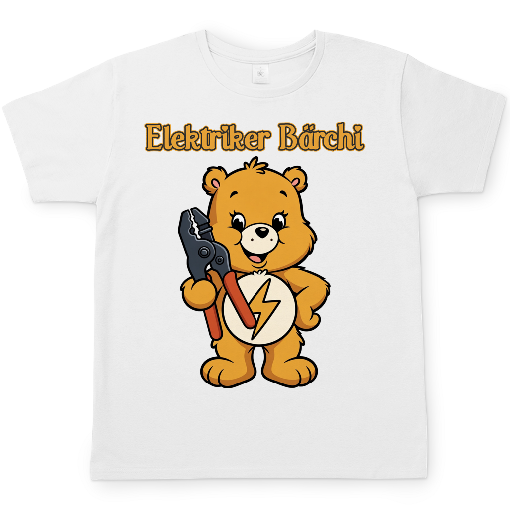 Elektriker Bärchi - Glücksbärchi - Herren T-Shirt White