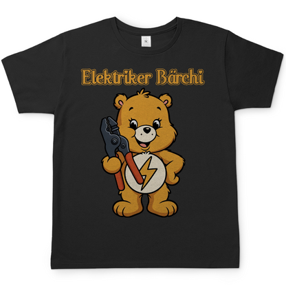 Elektriker Bärchi - Glücksbärchi - Herren T-Shirt Black