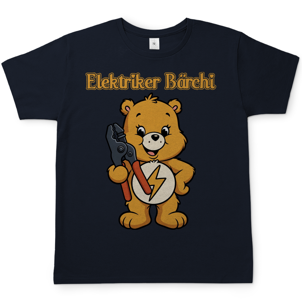 Elektriker Bärchi - Glücksbärchi - Herren T-Shirt Navy