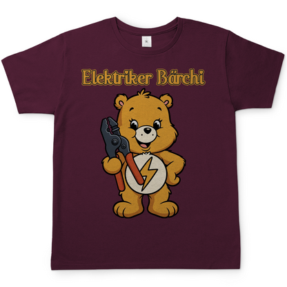 Elektriker Bärchi - Glücksbärchi - Herren T-Shirt Burgundy