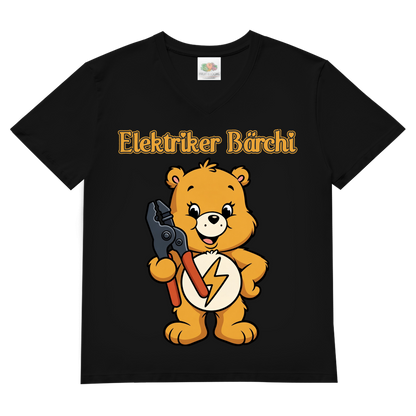 Elektriker Bärchi - Glücksbärchi - Herren V-Neck T-Shirt Black
